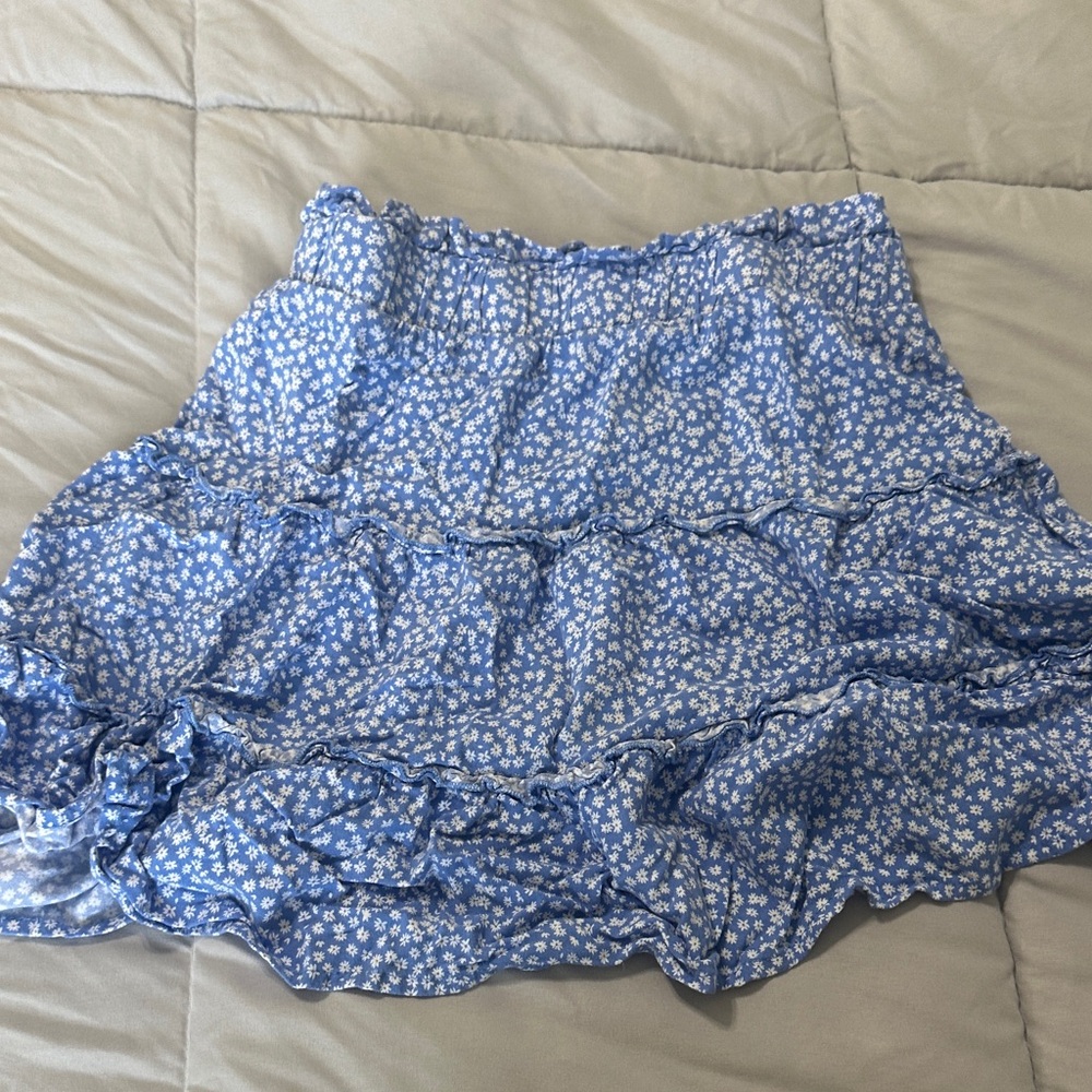 Wild Fable Blue and White Floral Skirt